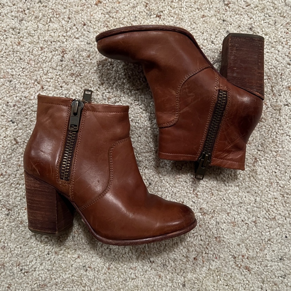 Genuine leather booties